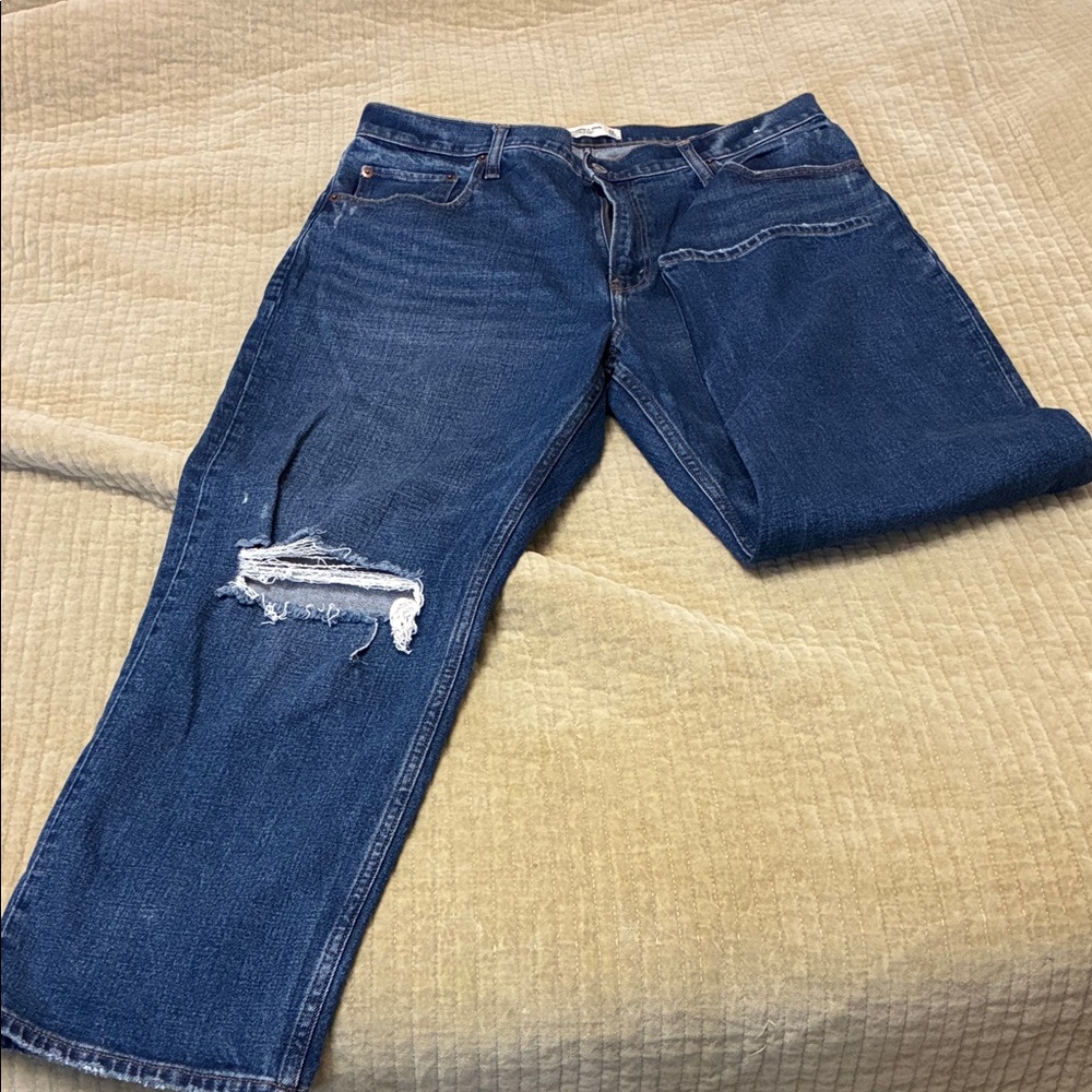 Abercrombie the ankle straight ultra high rise